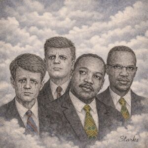 (Pain Coming In Race) Historic Leaders Portrait Print — Neutral Tones